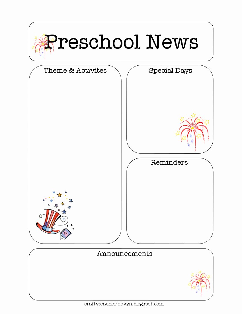 Free Preschool Newsletter Template Microsoft Word Luxury Preschool Newsletter Template