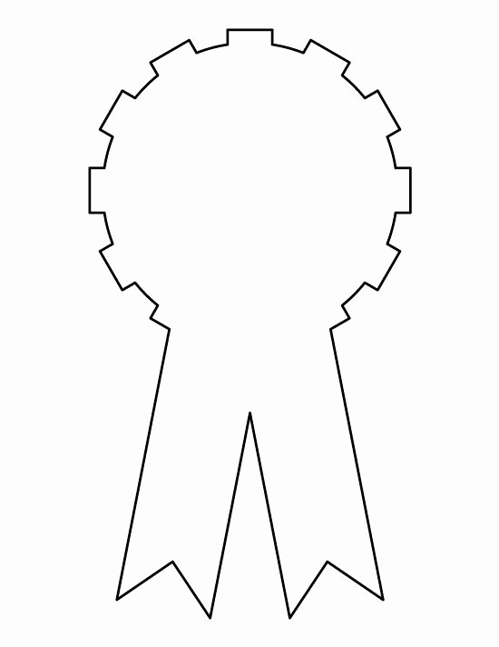 Free Printable Award Ribbons Fresh Award Ribbon Pattern Use the Printable Outline for Crafts