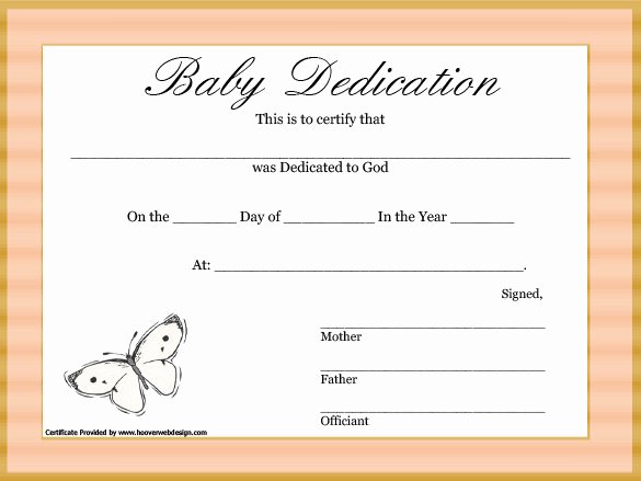 Free Printable Baby Dedication Certificate Template Fresh Baby Dedication Certificate Template 21 Free Word Pdf
