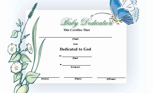 Free Printable Baby Dedication Certificate Template Inspirational Christian Pastors and Others Can Use This Printable