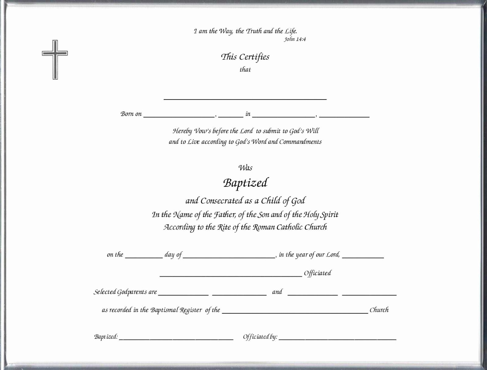Free Printable Baptism Certificate Inspirational Sample Baptism Certificate Templates