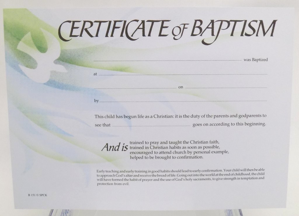Free Printable Baptism Certificates Lovely Baptism Certificate B151 – Liverpool Cathedral