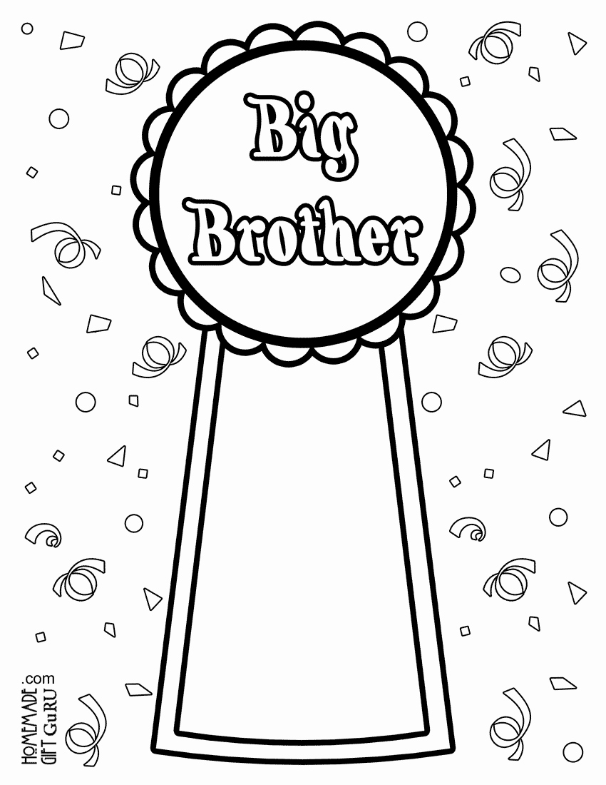 Free Printable Big Sister Certificate Elegant Big Brother Coloring Page