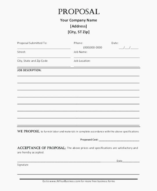 Free Printable Contractor forms Inspirational 40 Gargantuan Free Printable Contractor Bid forms