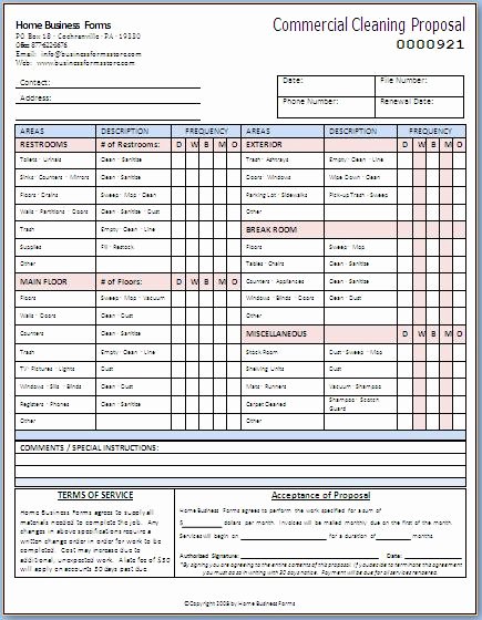 Free Printable Contractor forms Unique Cleaning Bid Sheet – Emmamcintyrephotography