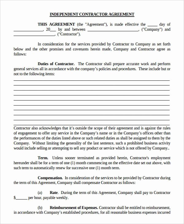 Free Printable Contractor forms Unique Image Result for Free California Printable Contracts for