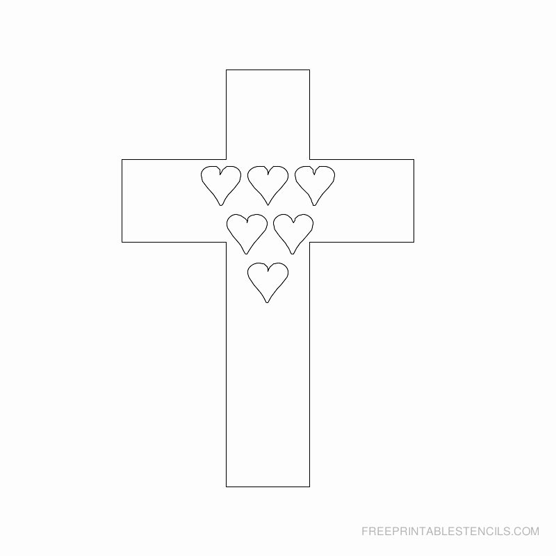 Free Printable Cross Template Unique Printable Cross Stencils and Hearts