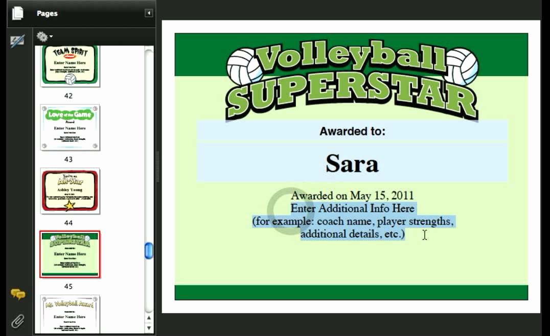 Free Printable Dance Certificates Inspirational softball Certificates Volleyball Dance Ballet