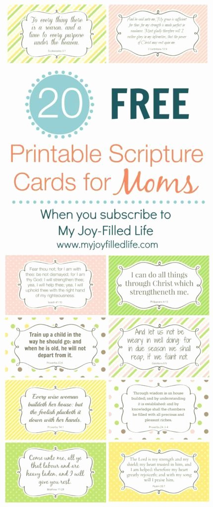 Free Printable Encouragement Cards for Students Lovely Encouragement for Moms Free Printable Scripture Cards