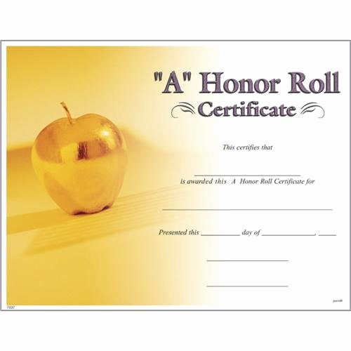 Free Printable Honor Roll Certificates Beautiful A Honor Roll Certificates A Honor Roll Certificate
