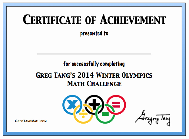 Free Printable Math Certificates Unique 23 Of Challenge Certificate Template