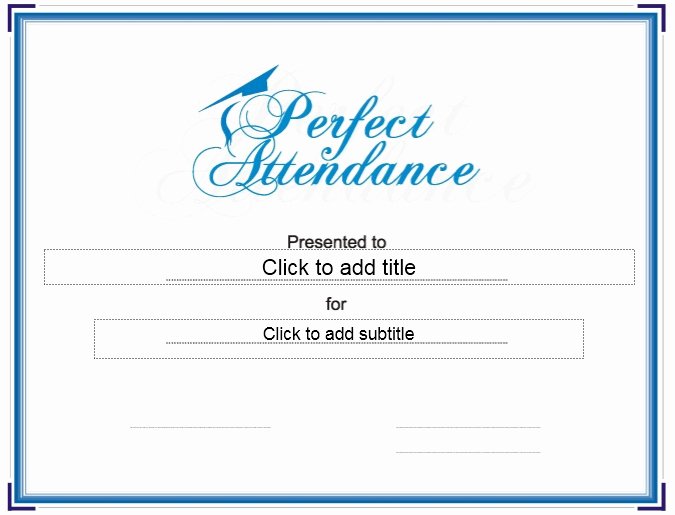 Free Printable Perfect attendance Certificates Inspirational 13 Free Sample Perfect attendance Certificate Templates
