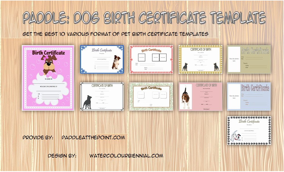 Free Puppy Birth Certificate Template Beautiful Puppy Birth Certificate Template 10 Special Editions