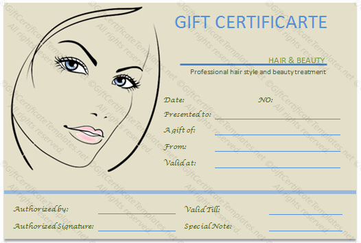 Free Salon Gift Certificate Template Elegant Gift Voucher Templates Gift Certificate Templates