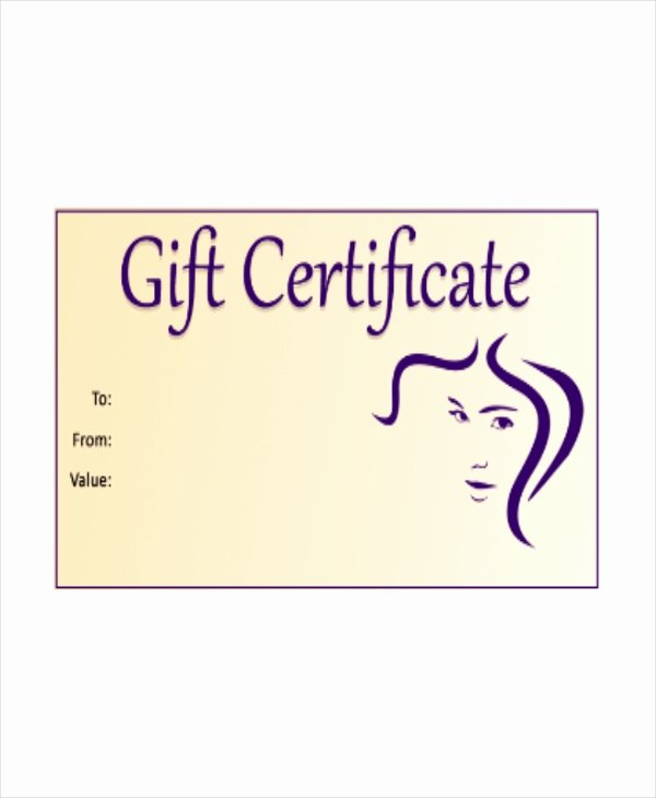Free Salon Gift Certificate Template Fresh Salon Gift Certificate Template 9 Free Pdf Psd Ai