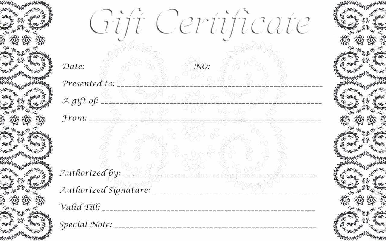 Free Salon Gift Certificate Template Unique 28 Cool Printable Gift Certificates