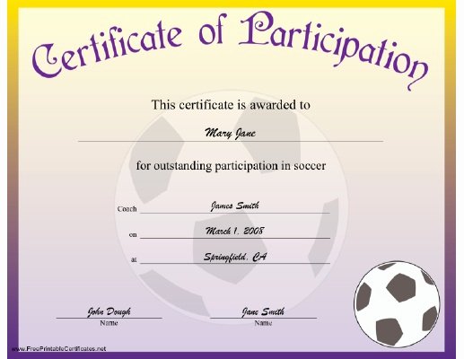 Free soccer Award Certificates Printable Elegant 8 Best Images About Certificate On Pinterest