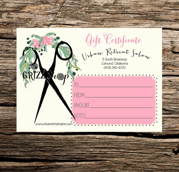 Free Spa Gift Certificate Template Printable Fresh Set Of 50 Salon Gift Certificates