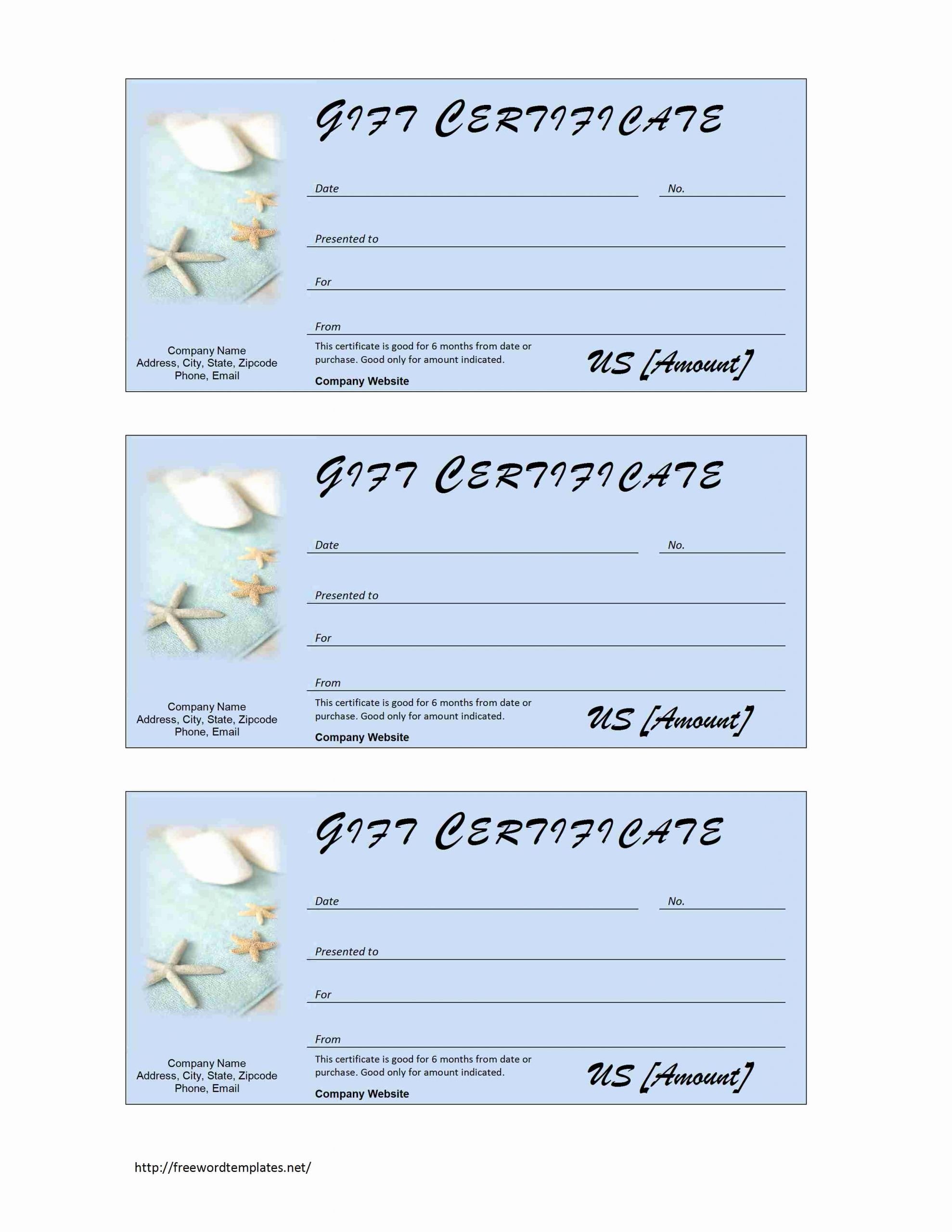 Free Spa Gift Certificate Template Printable New Spa Gift Certificate