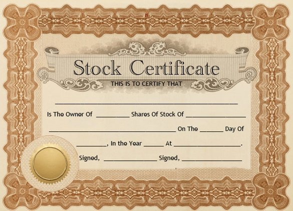 Free Stock Certificate Template Download Luxury 22 Stock Certificate Templates Word Psd Ai Publisher