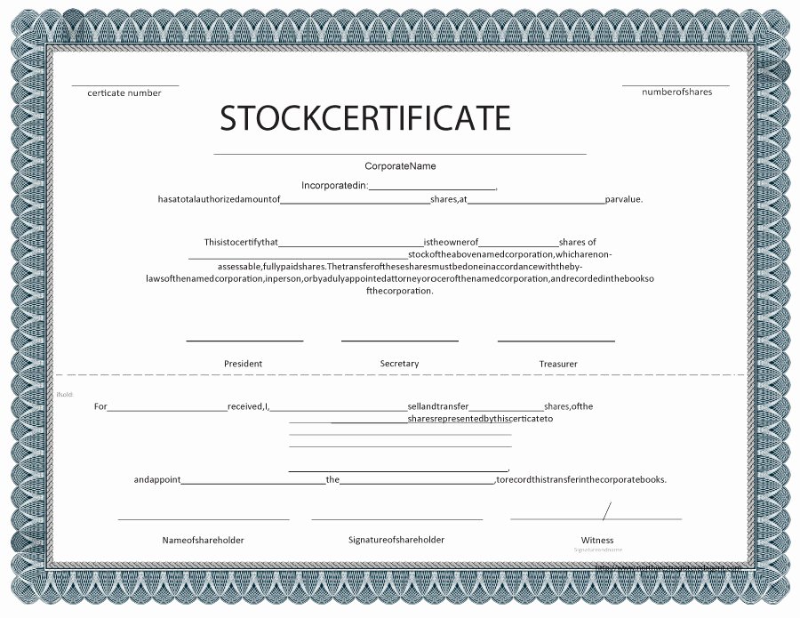 Free Stock Certificate Template Microsoft Word Elegant 40 Free Stock Certificate Templates Word Pdf