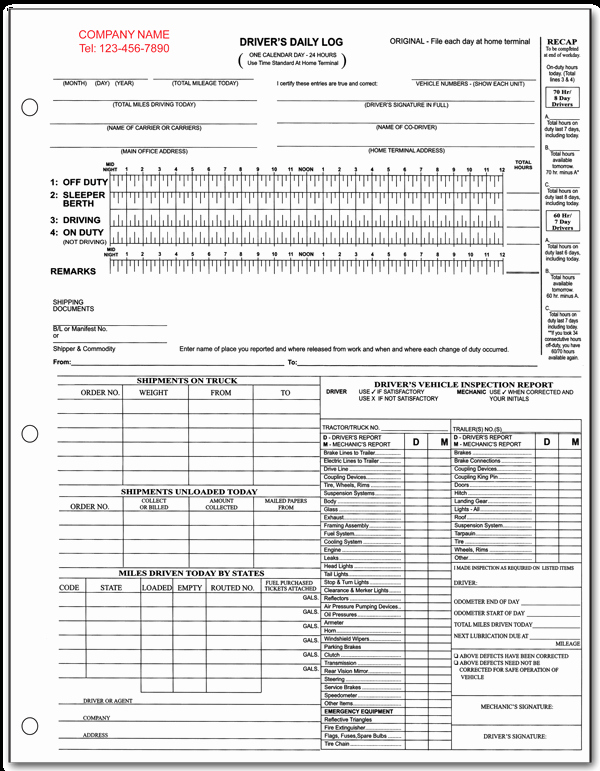 Free Truck Driver Application Template Best Of Drivers Daily Log Sheets Business