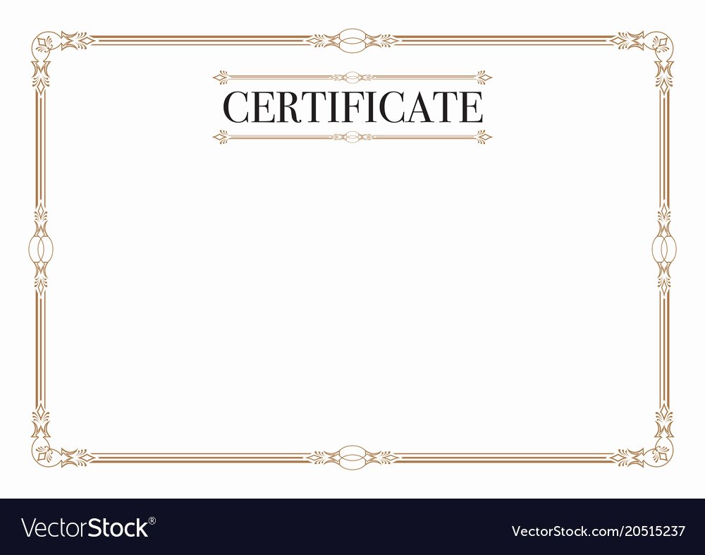 Free Vector Certificate Borders Unique Certificate Border for Excellence Performance Vector Image