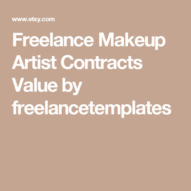 Freelance Makeup Artist Contract Template Unique Freelance Makeup Artist Contracts Value by
