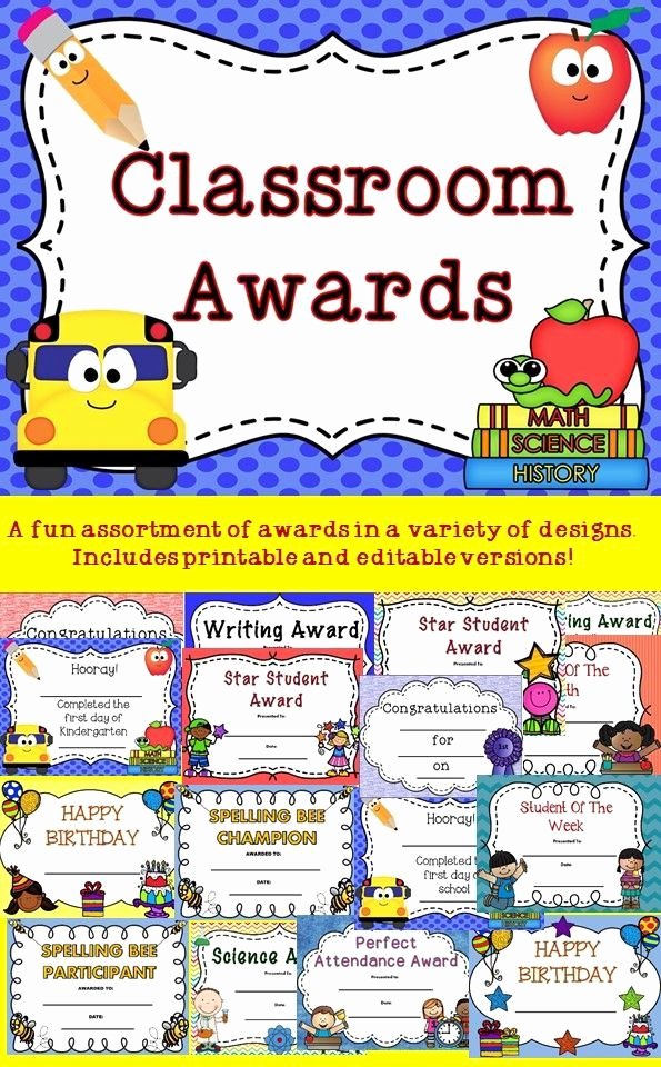 Fun Award Ideas for Students Beautiful these Fun Classroom Awards Include Fill In the Blank and