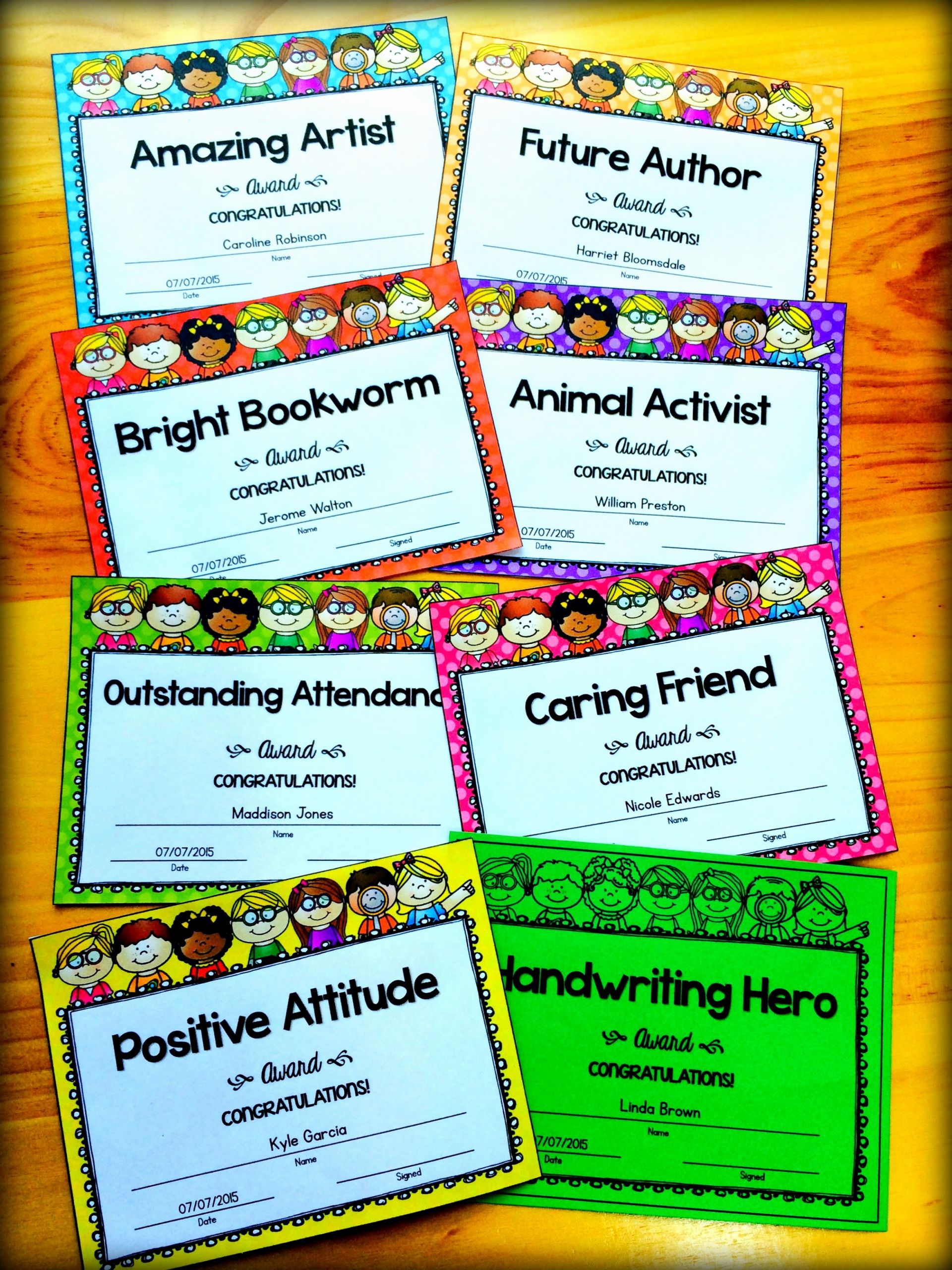 Fun Award Ideas for Students Fresh End Of the Year Awards Editable Certificates
