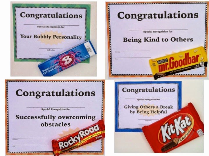 Fun Awards for Students Awesome Position Classroom End Of Year Candy Award Certificates
