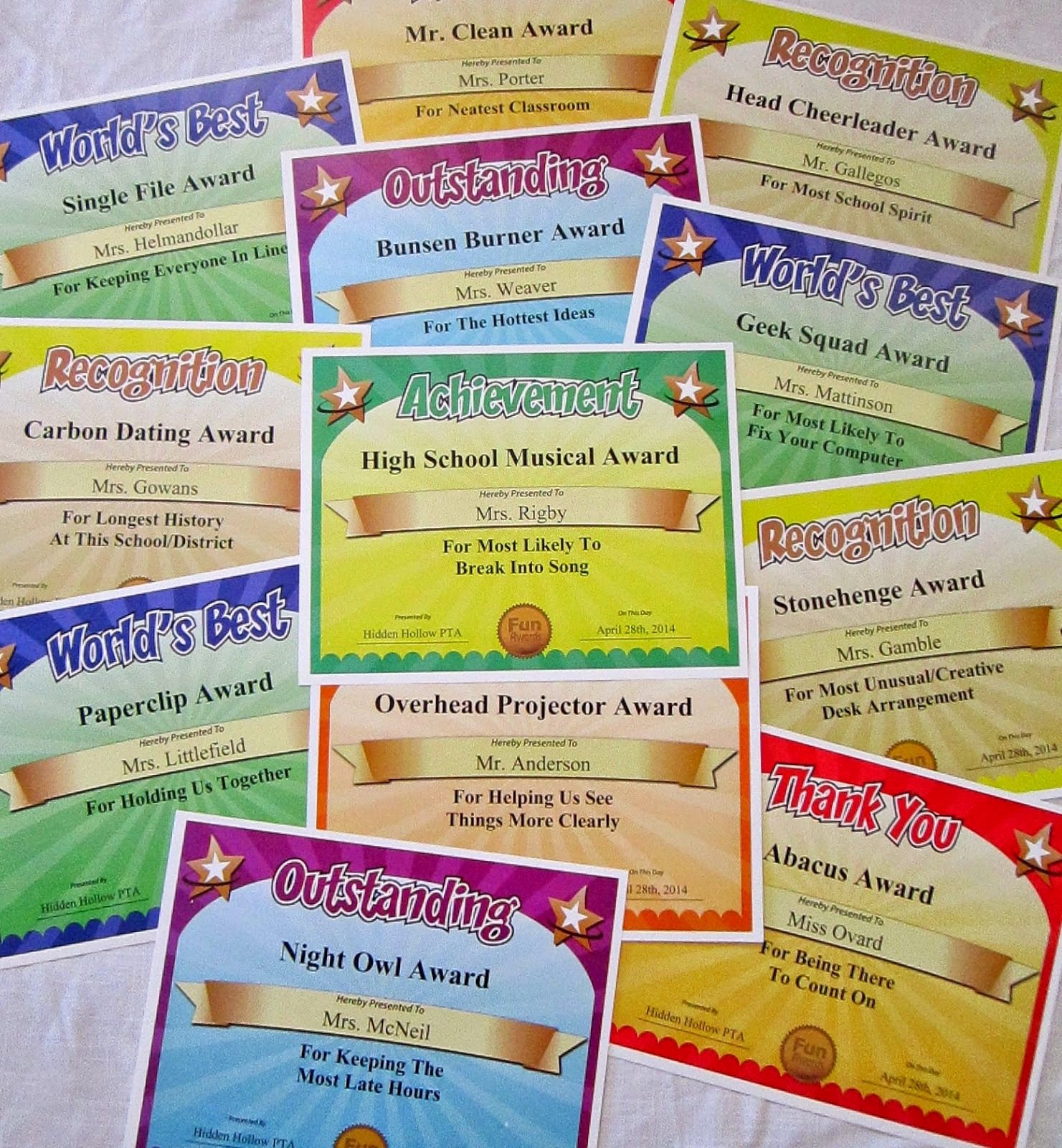 Fun Awards for Students Inspirational From 101 Funny Teacher Awards by Larry Weaver