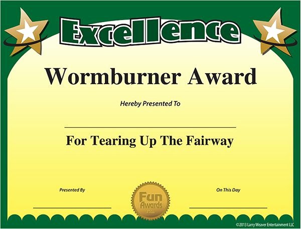 Funny Award Categories for Teachers Fresh Free Funny Golf Awards and Sports Award Certificates From