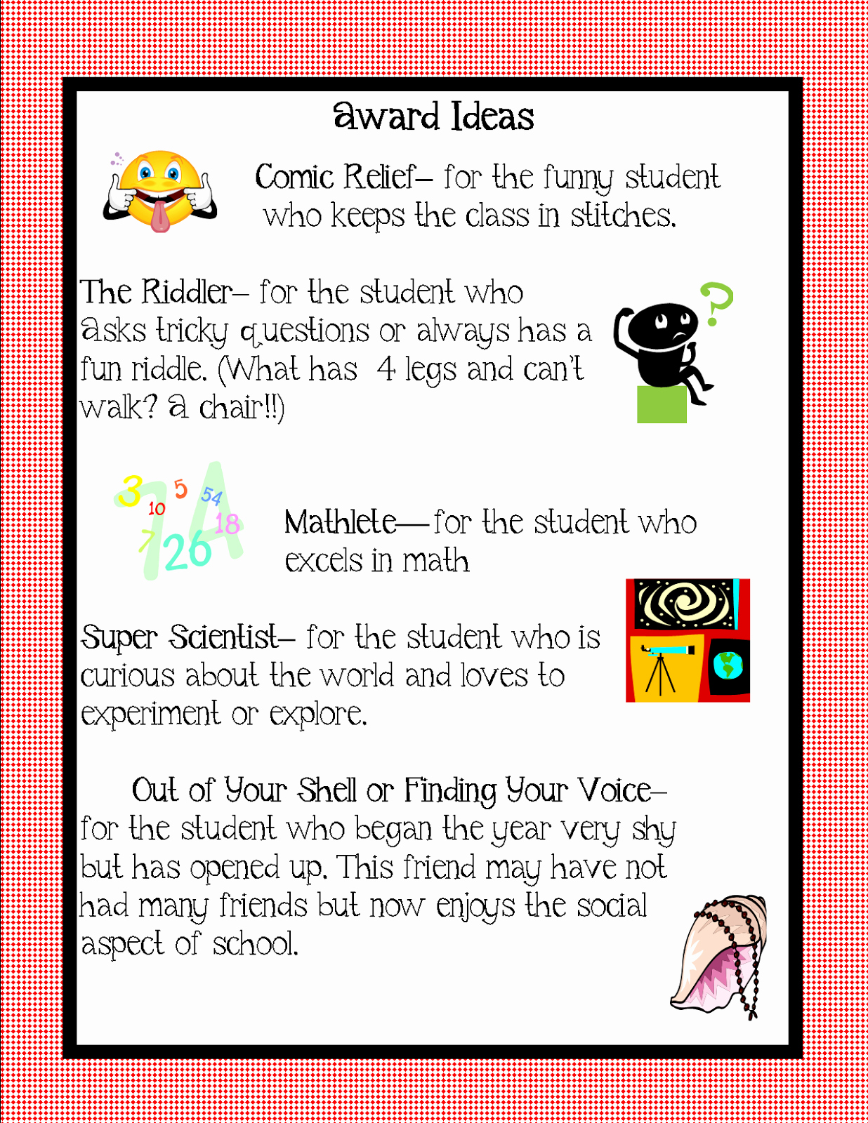 Funny Class Awards Ideas New Kindergarten Squared Awards Ideas for Your Kiddos