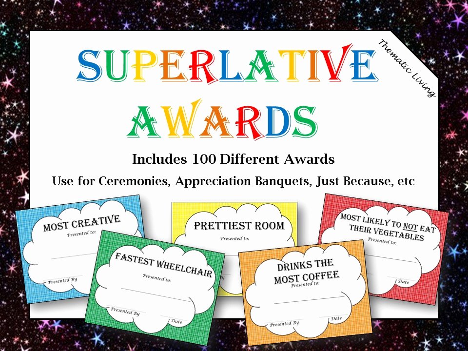 Funny Most Likely to Awards School Inspirational Superlative Awards for Adults Black &amp; White Edition
