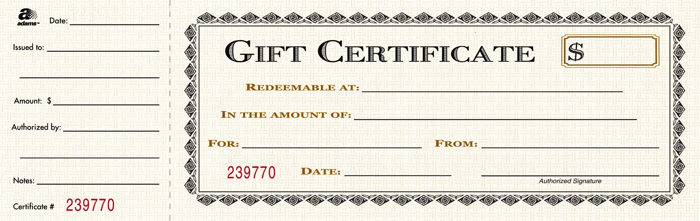 Gftlz Gift Certificate Template Elegant Amazon Best Paper Greetings 50 Sheet Gift Certificate