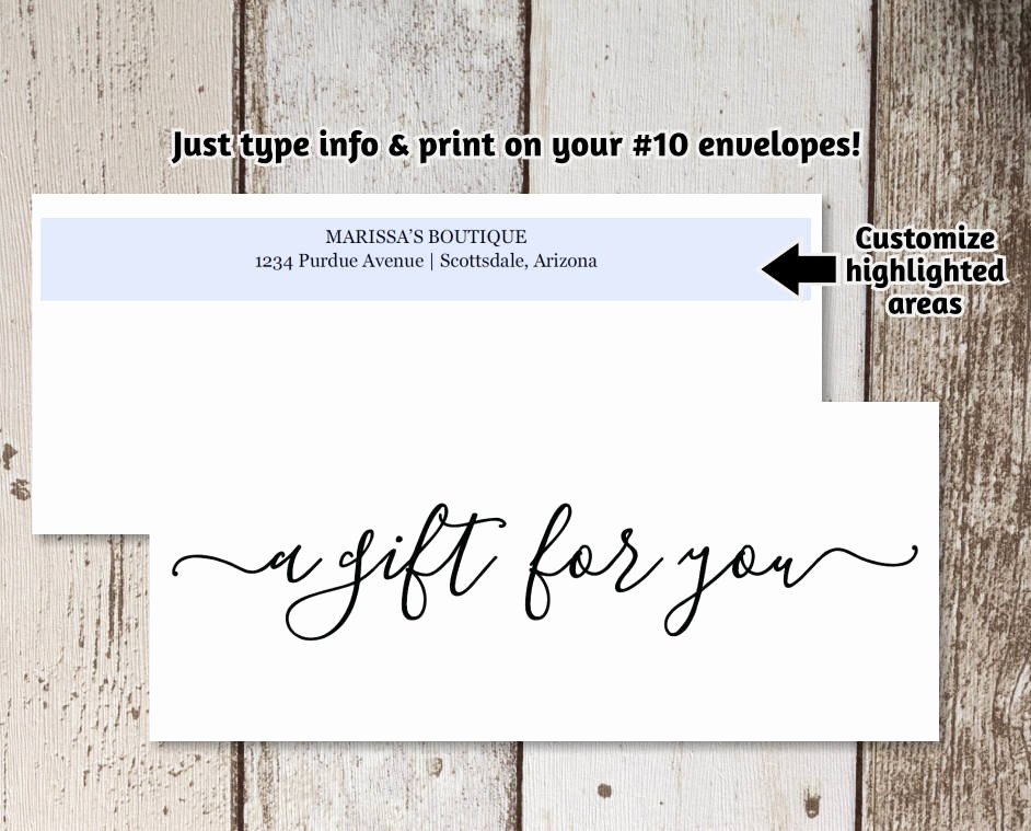 Gift Certificate Envelope Template Unique Gift Certificate Envelope Template Printable Business