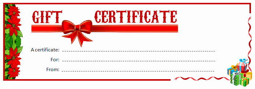 Gift Certificate Template Christmas Elegant 28 Cool Printable Gift Certificates