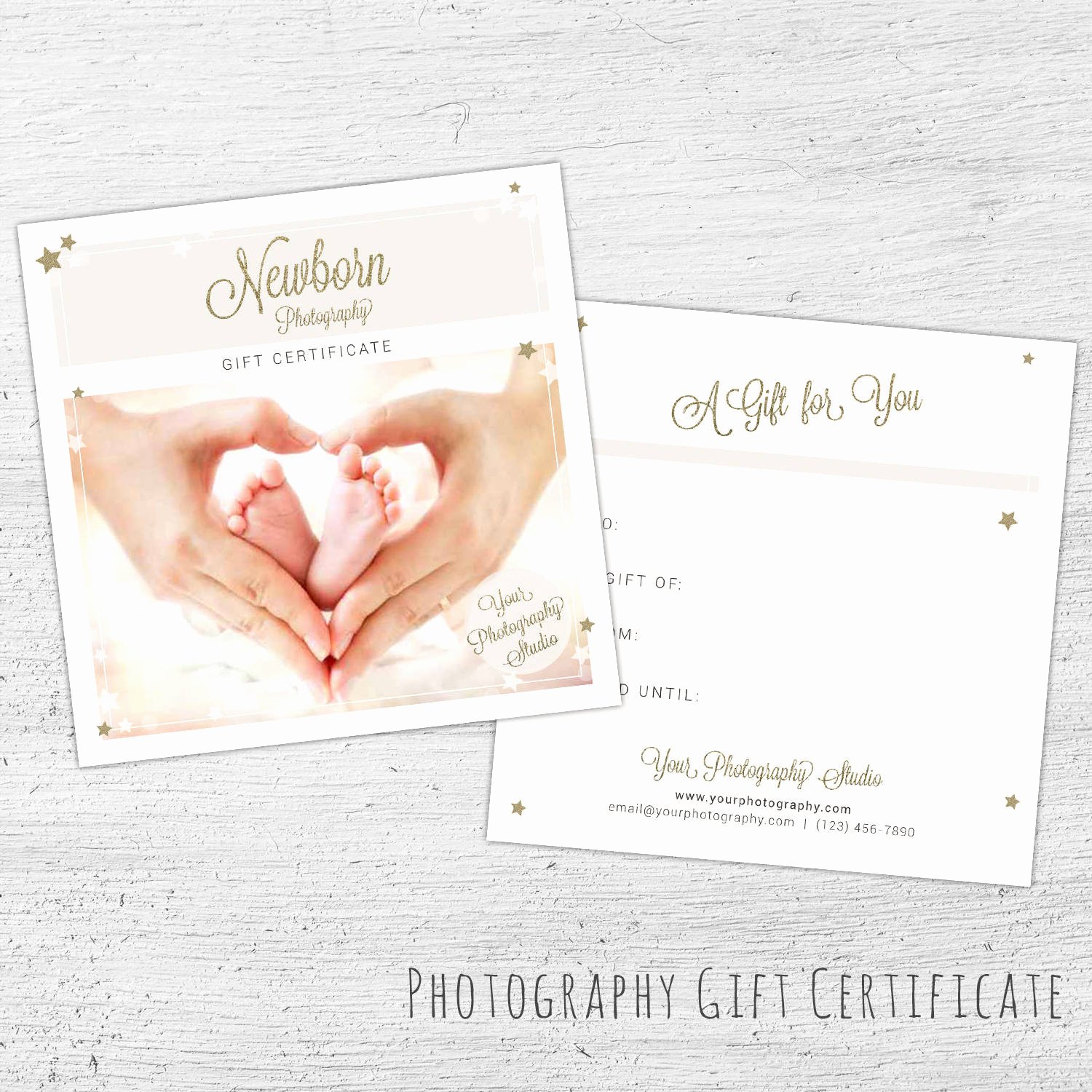 Gift Certificate Template Photography Elegant Graphy Gift Card Template Newborn Graphy Gift
