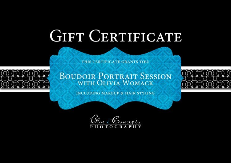 Gift Certificate Template Photography Inspirational Blue I Concepts Graphy Arizona Boudoir Photographer
