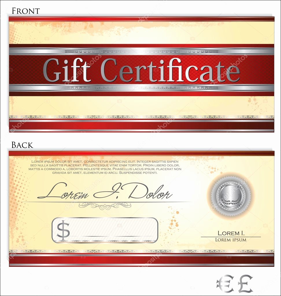 Gift Certificate Template Vector Best Of Gift Certificate Template — Stock Vector © totallyout