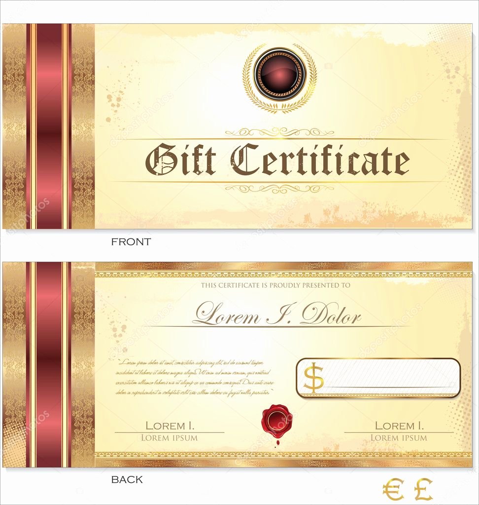 Gift Certificate Template Vector New Voucher Gift Certificate Coupon Template — Stock Vector
