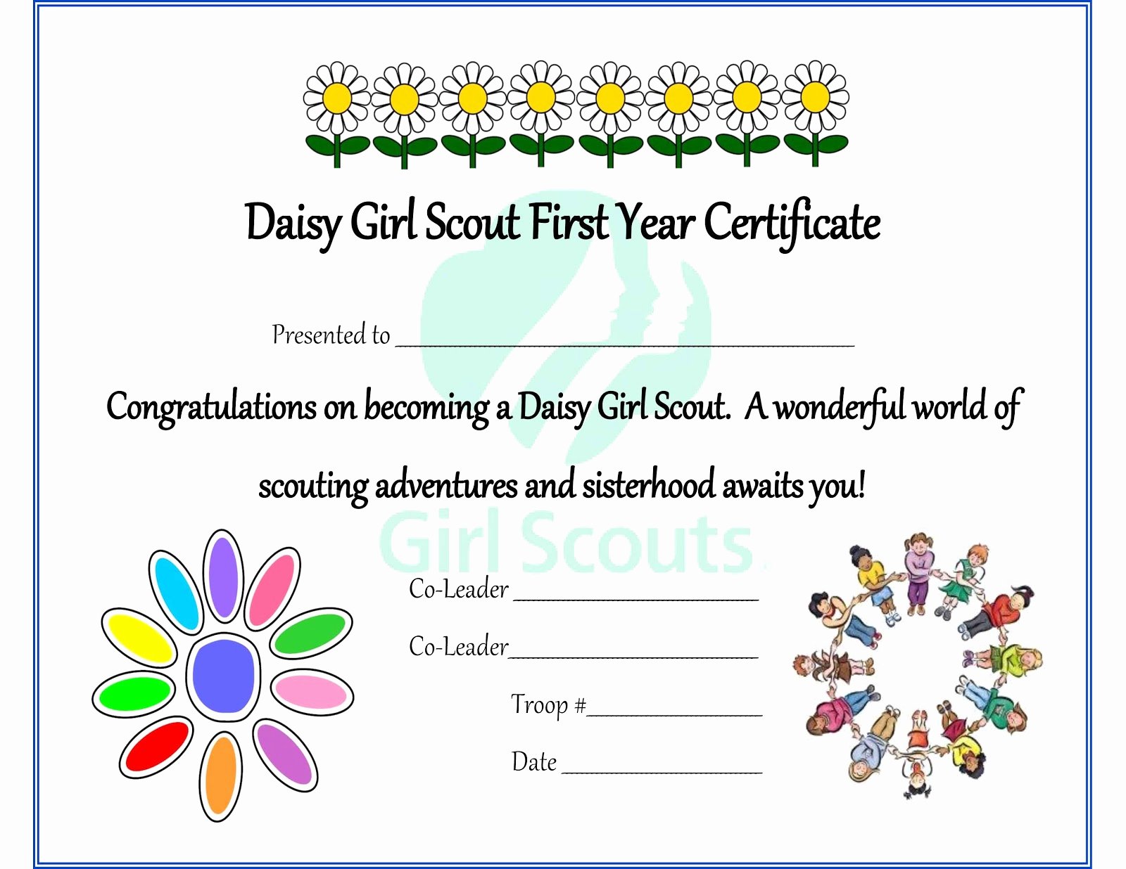 Girl Scout Daisy Certificate Template Best Of Girl Scouts 101