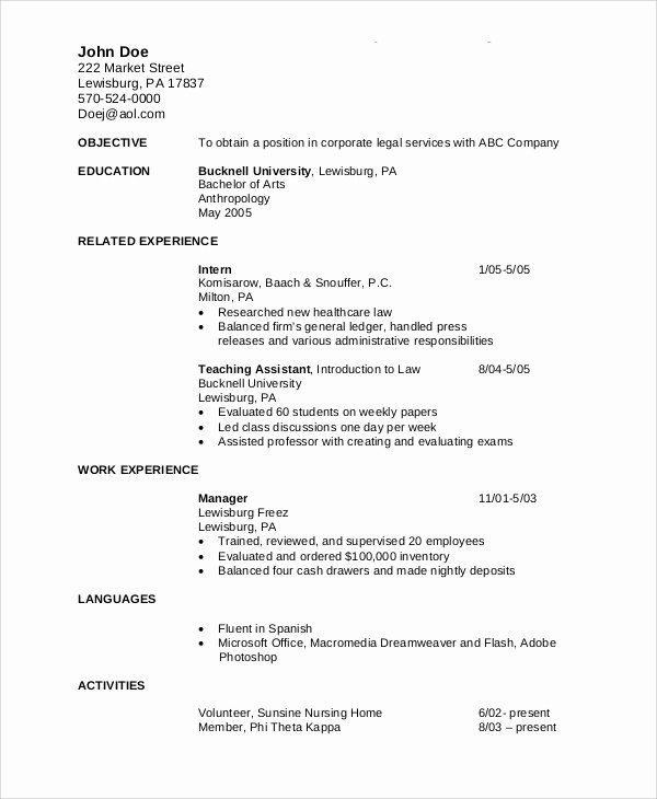 Goal Statement On Resume Elegant Sample Career Objective Statement 7 Examples In Word Pdf