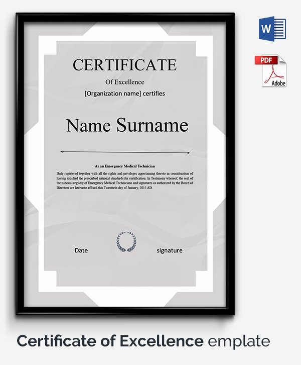 Google Doc Certificate Template Luxury Certificate Template 50 Free Printable Word Excel Pdf