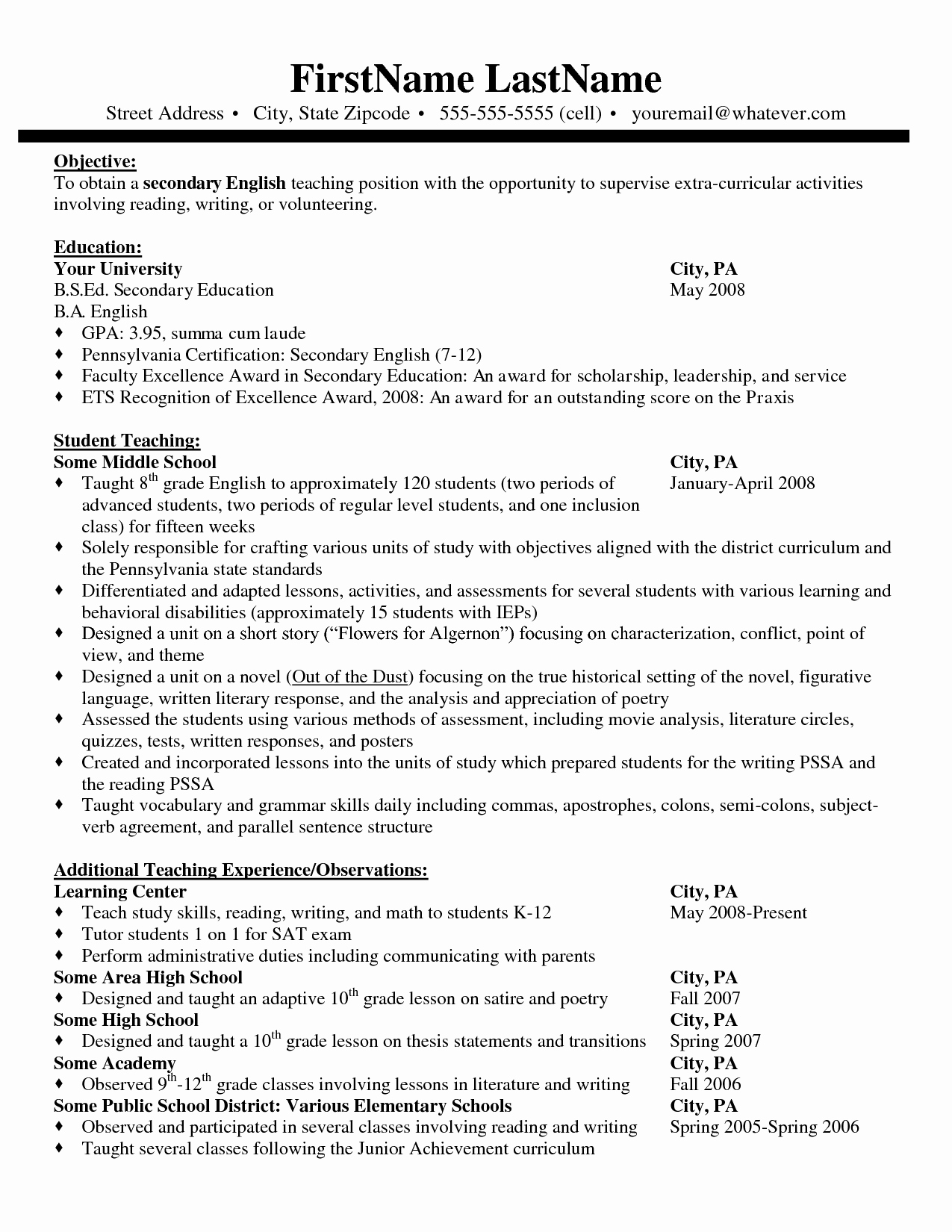 Graduated with Honors Resume Sample Awesome Resume Cum Laude Resume Template