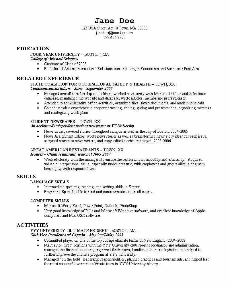 Graduation Date On Resume Beautiful Resume College Graduation Date