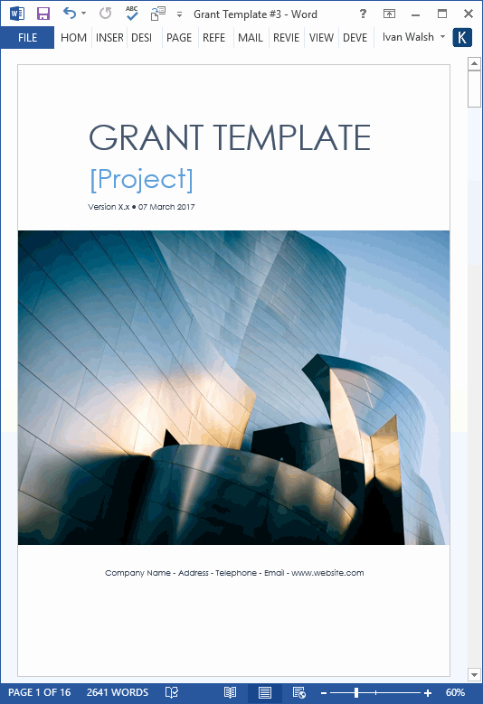 Grant Cover Page Beautiful Grant Proposal Template Ms Word Excel – Templates forms