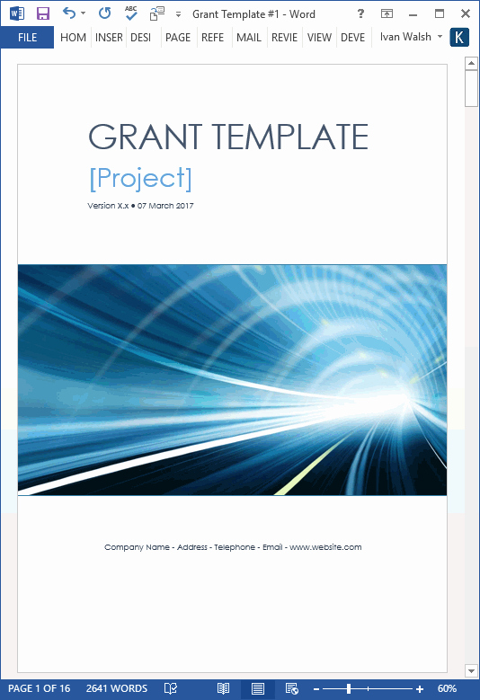 Grant Cover Page Elegant Grant Proposal Template Ms Word Excel – Templates forms