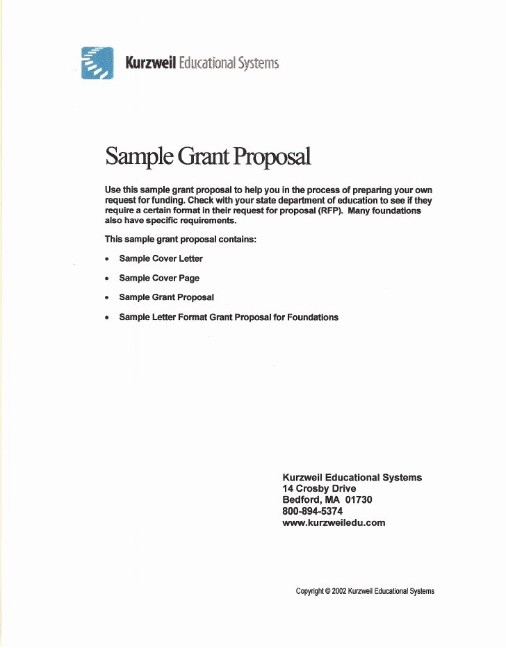 Grant Cover Page Luxury Sample Grant Proposal